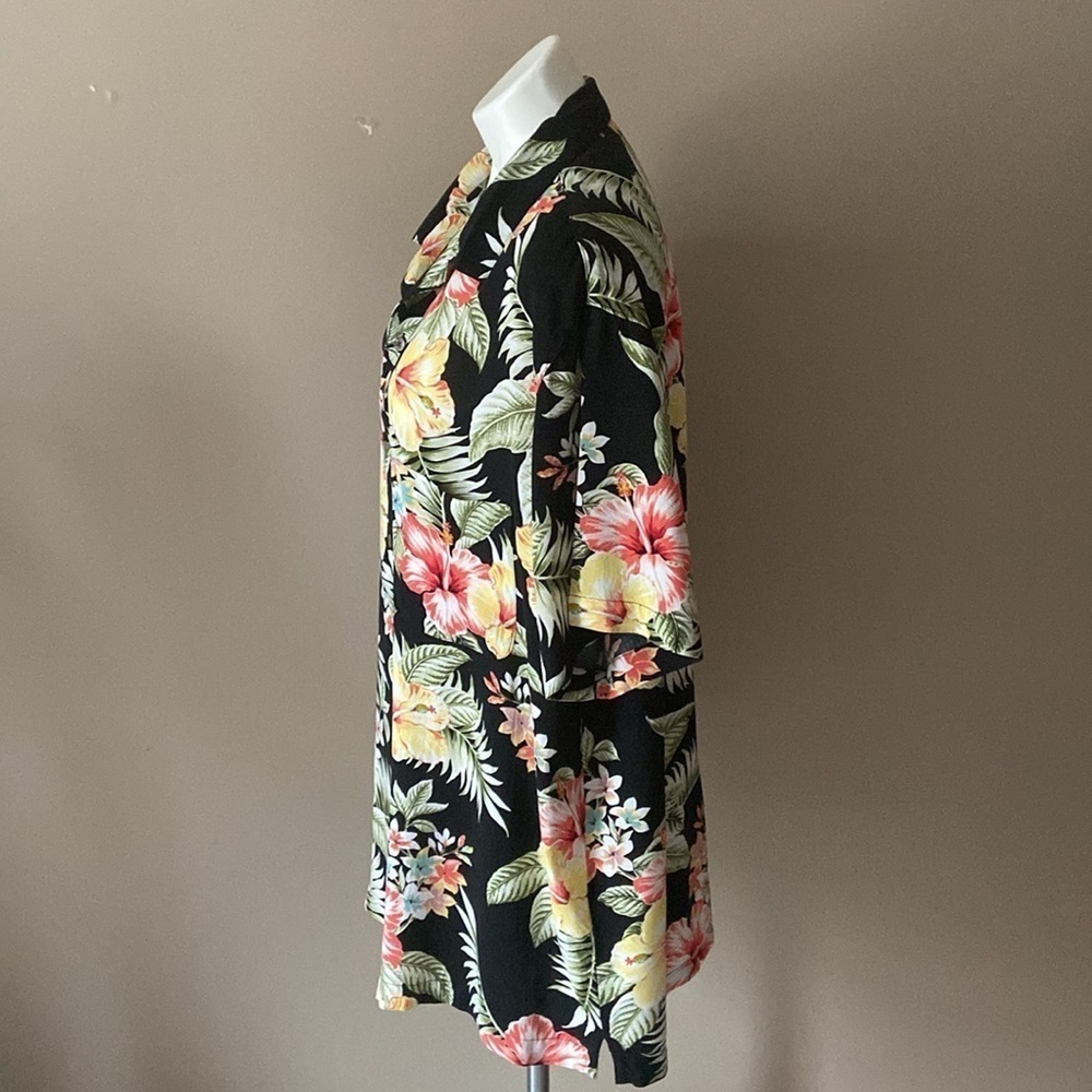 George Navy Blue Hawaiian Button Down Short Sleeve Casual Shirt Retro Size XL - Picture 4 of 7